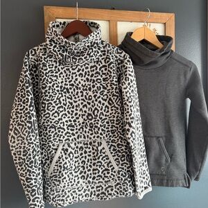 Crewcuts Gray and Leopard Print Kids Sweaters